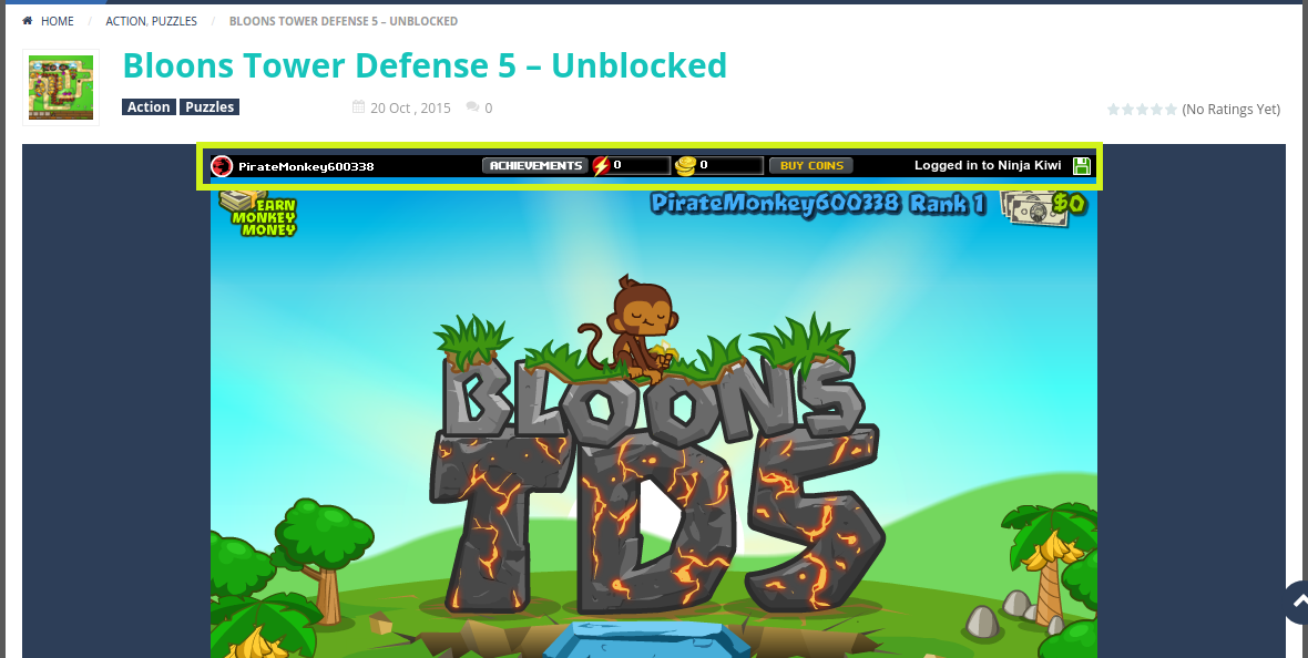Bloons Tower Defense 5 Unblocked Ninja Kiwi